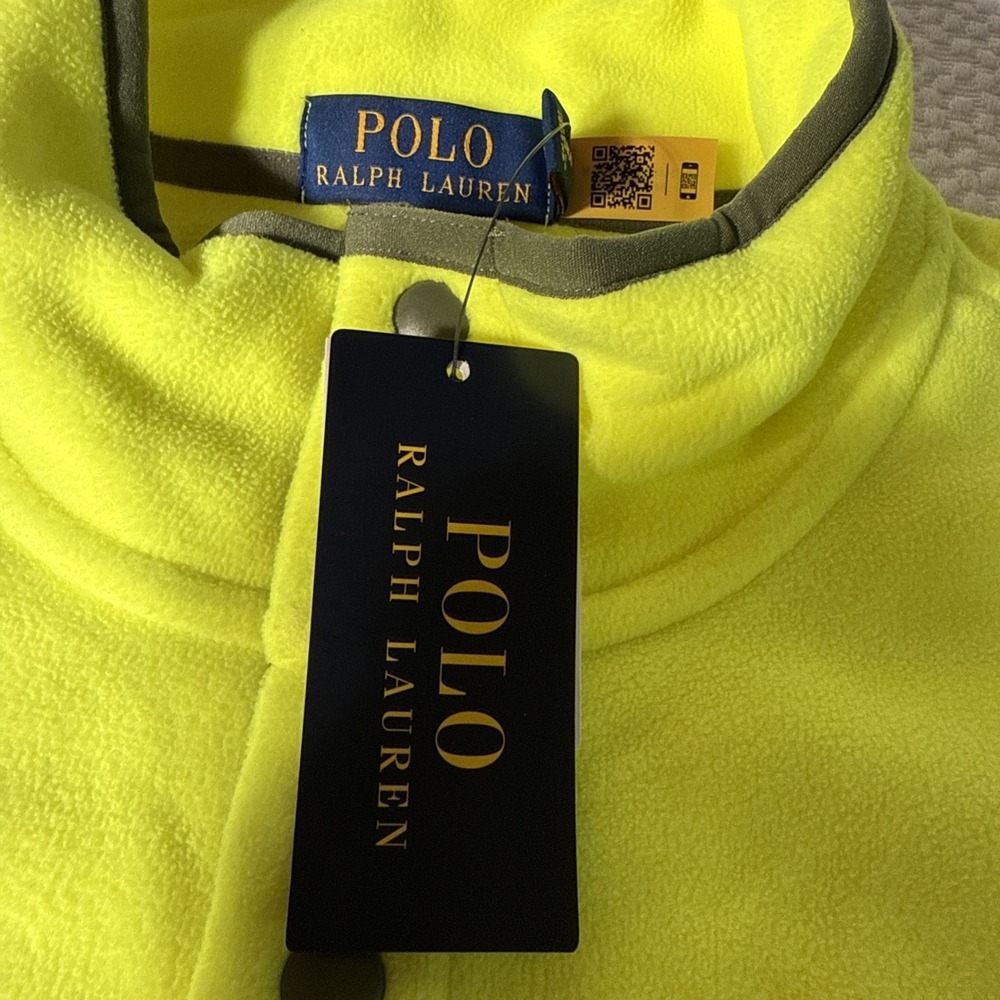 Polo Ralph Lauren Brushed Fleece Pullover Partial Snap Front Mens Sweatshirt NWT - Picture 4 of 8